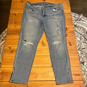 American Eagle Outfitters Blue Distressed Jeans